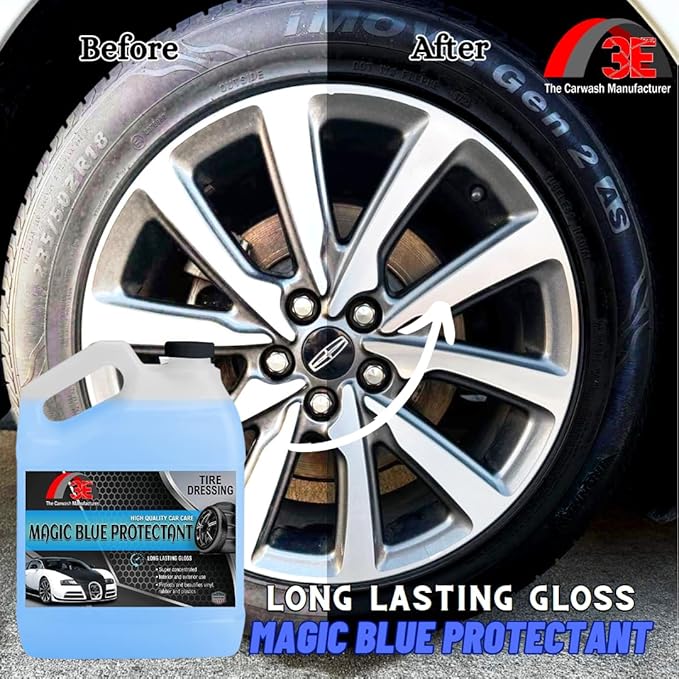 Magic Super Blue Tire Shine Protectant 128 Fl Oz – Long Lasting High Gloss - Image 6