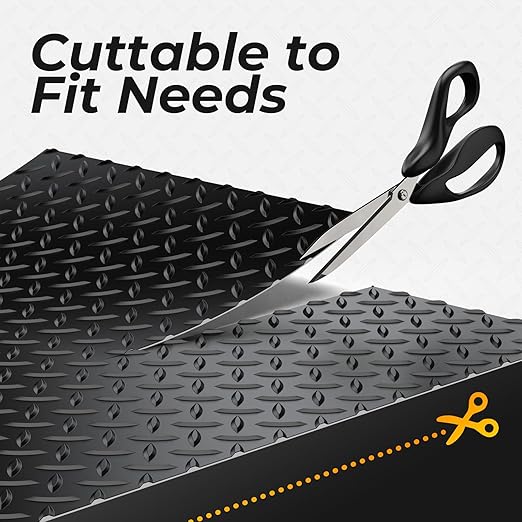 7.8 x 22 FT Garage Floor Mat, 2.8mm Thickness Diamond Plate Vinyl Garage - Image 4