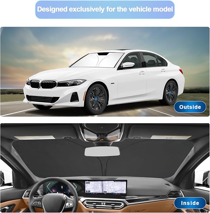 SXCY for 2020-2023 2024 BMW 3 Series Windshield Sunshade 2022-2024 3 Series - Image 2