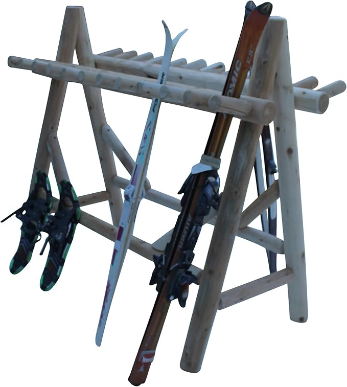 22-Place Freestanding Ski Log Racks, Pole Ski Holders, Garage Racks - Image 6