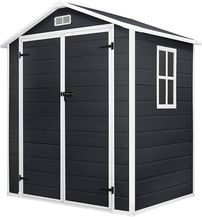 6*4.4 FT Resin Outdoor Storage Shed Plastic Shed - Image 2