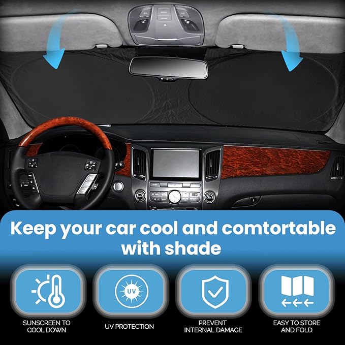 for GLC300 Windshield Sun Shade Foldable Sunshade - Image 5
