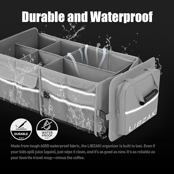 LIBZAKI Oversize 4 in 1 Car Trunk Storage Organizer - Image 2