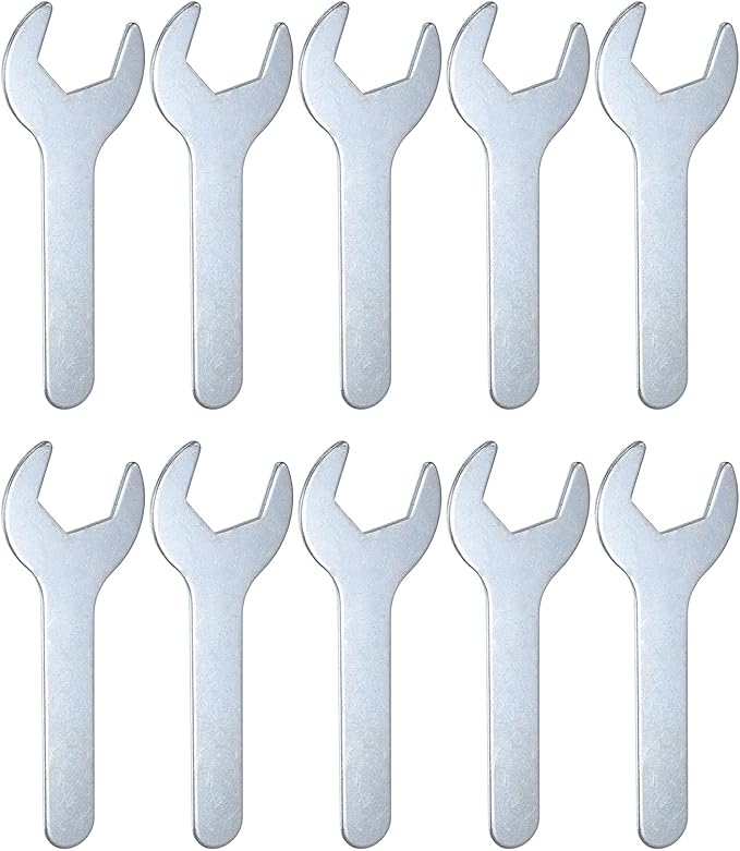 HARFINGTON 10pcs Small Wrench 24x120x2.3mm Metric U-Shaped Single Open Ended by HARFINGTON