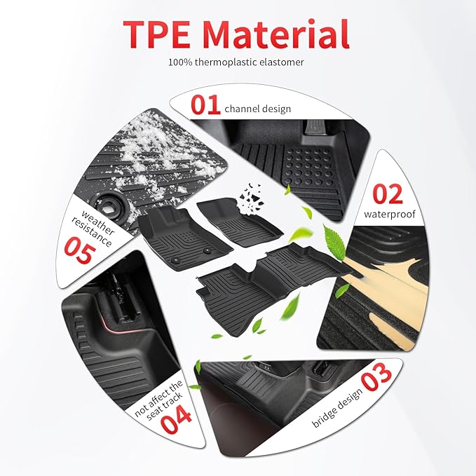 Wayhigh-Floor Mats for 2021-2025 Kia Sorento Hybrid 6 & 7 Seats TPE Trunk Mat - Image 4