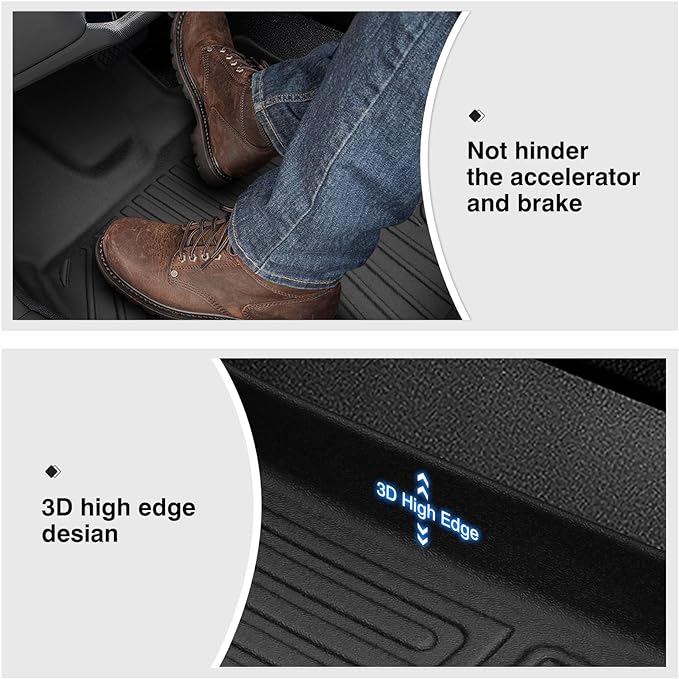 Powerty Floor Mats for 2020-2025 2026 Kia Telluride 7 Seats Accessories All - Image 5
