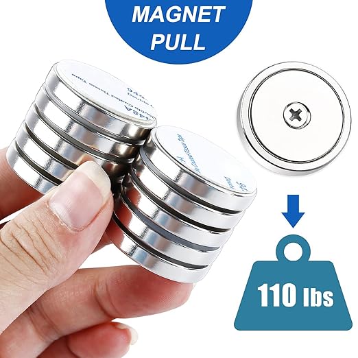 LOVIMAG Neodymium Cup Magnets, 110LBS Holding Force Strong Rare Earth Magnets - Image 3