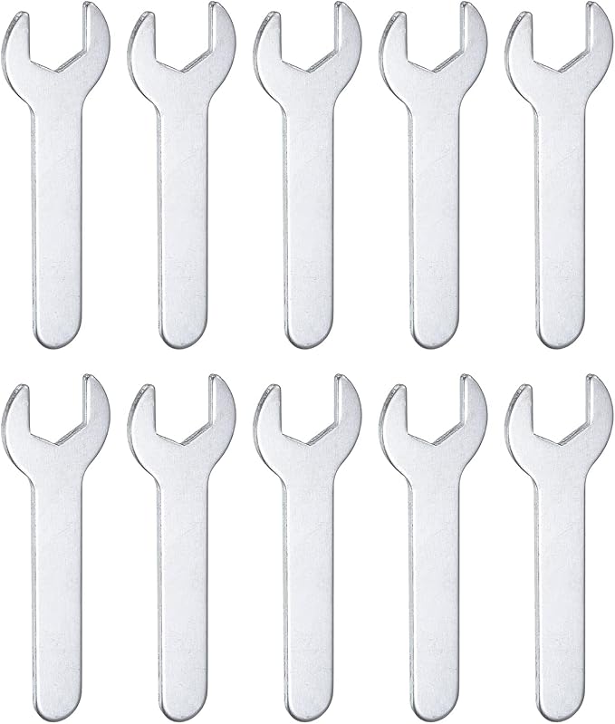 HARFINGTON 10pcs Small Wrench 12x70x2mm Metric U-Shaped Single Open Ended by HARFINGTON