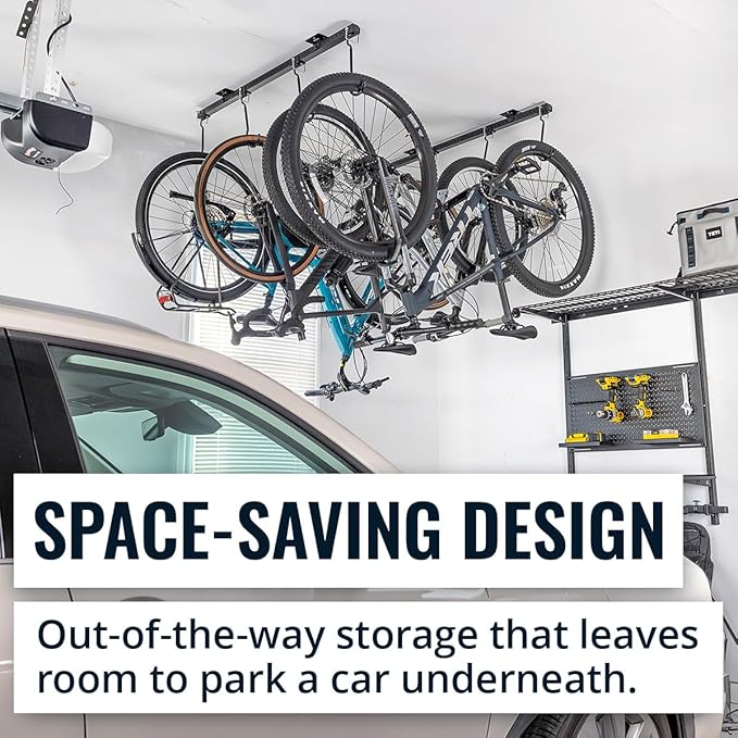 Teal Triangle Ceiling Mounted Bike Rack - Image 3