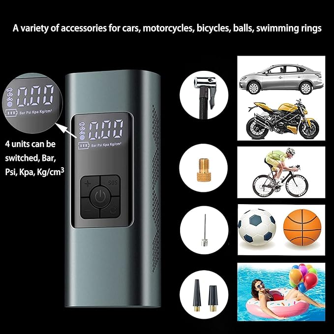 Tire Inflator Portable Air Compressor: Cordless Air Pump - Image 6