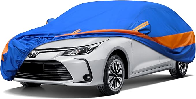 Heavy Duty Outdoor Car Cover Windproof All Weather Waterproof Sun Rain UV Dust by JURMON