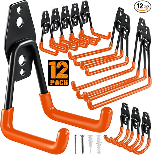 12 Pack Garage Hooks Heavy Duty Utility Steel by HUPBIPY