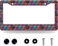 Mexican Tiles License Plate Frame Three-Dimensional Tiles License Plate Frames by BRAGHRTED