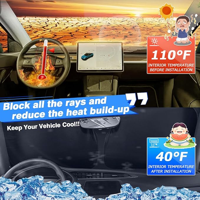Windshield Sun Shade for 2024-2025 2026 Toyota Grand Highlander Accessories - Image 2
