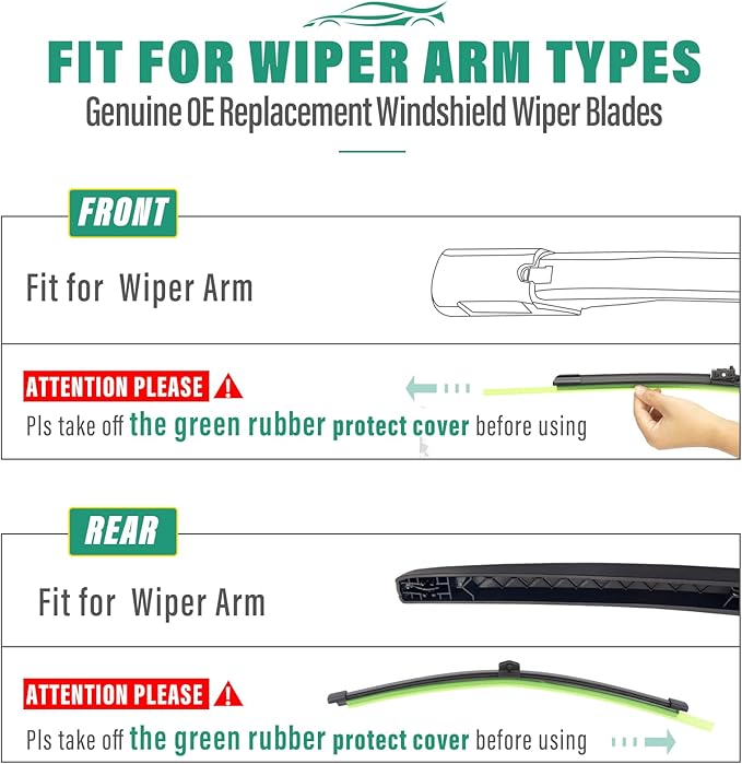 26" 22" 13" Windshield Wiper Blades Replacement - Image 8
