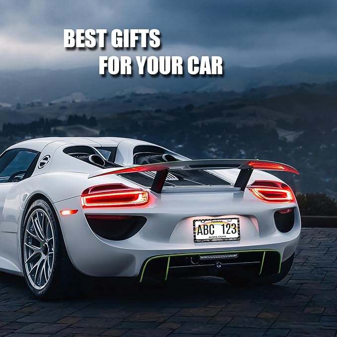 Vintage Black Grey American Flag License Plate Frame Patriotic License Plate - Image 5