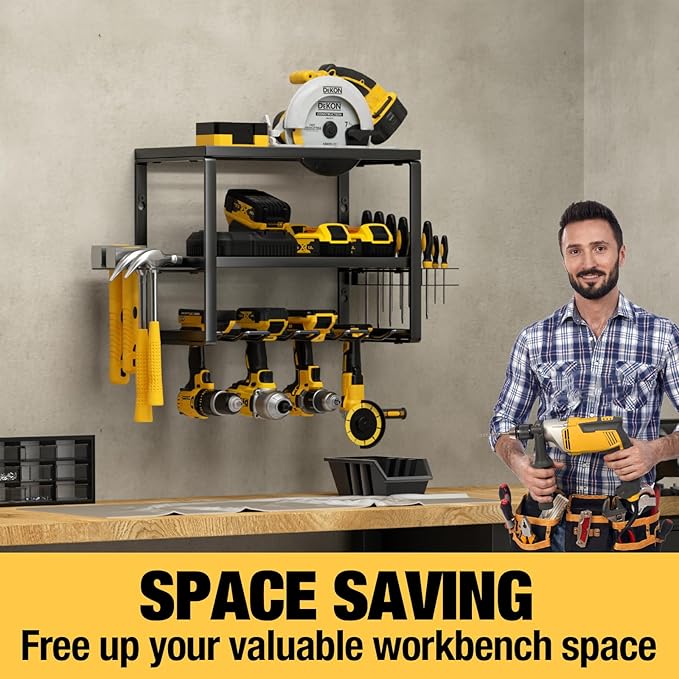 YYR Heavy Duty Power Tool Organizer Wall Mount, Cordless Drill Hanger Storage - Image 8