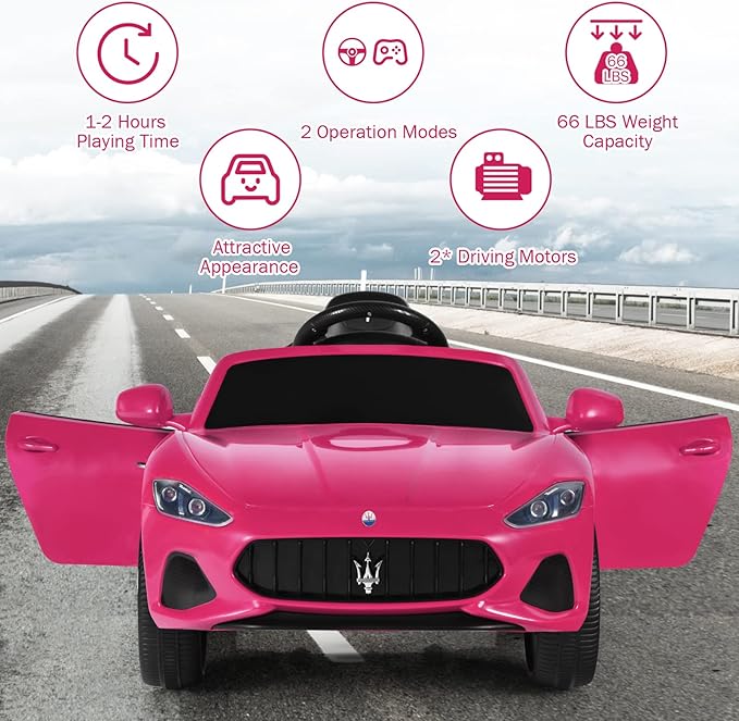 Costzon Ride on Car, Kids Car Toy Maserati Car - Image 8
