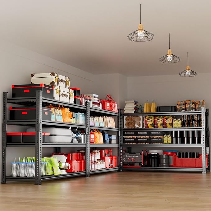 Storage Shelves, Garage Shelving Heavy Duty 2640LBS Capacity, 4 Tier Utility - Image 7