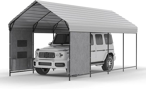 10'x20'x10' Heavy Duty Metal Carport, Steel Carports by SundaleOutdoor