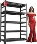 72" H Garage Shelving 5 Tier Shelving Unit, 3500Lbs Adjustable Metal Garage by PRESTELION