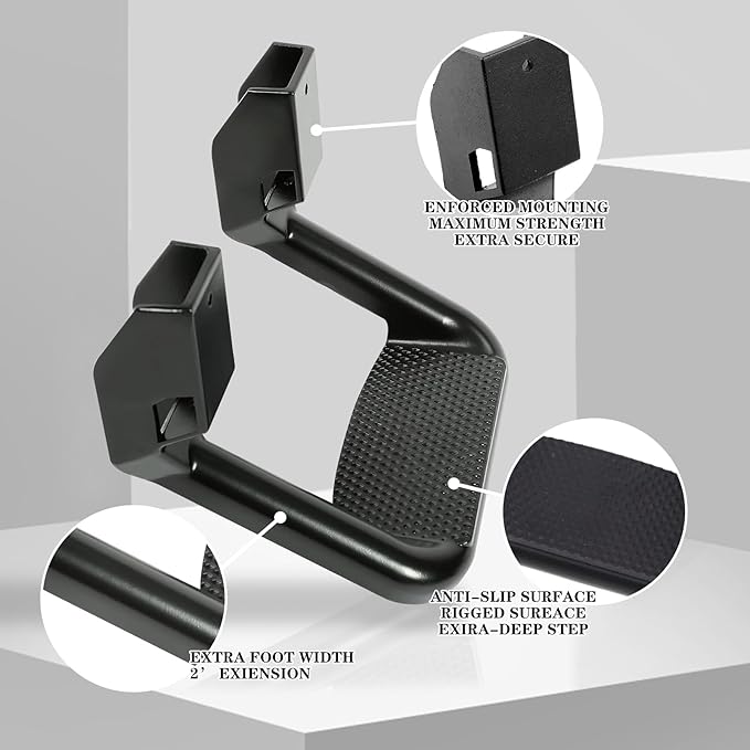 RULLINE Black Powder Coated Truck Side Step Set - Image 3