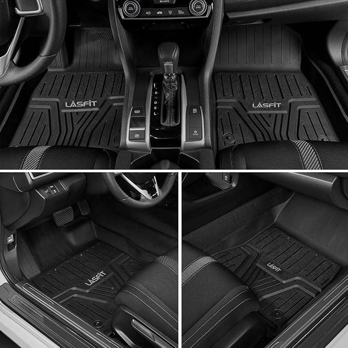 LASFIT Floor Mats for Honda Civic Sedan 2016-2021 & Hatchback 2017-2021 & Coupe - Image 8