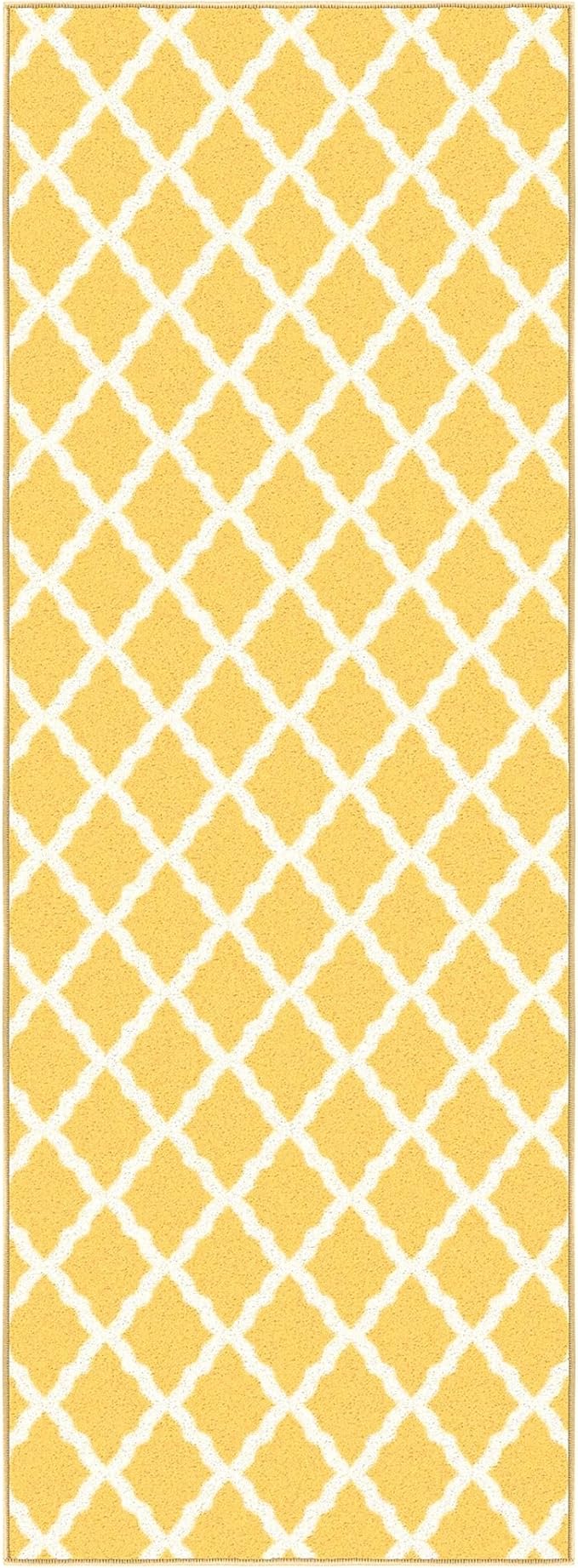 Ottomanson Hallway Runner Rug 2'2" x 6' Non Slip Trellis Area Rugs Easy to - Image 6