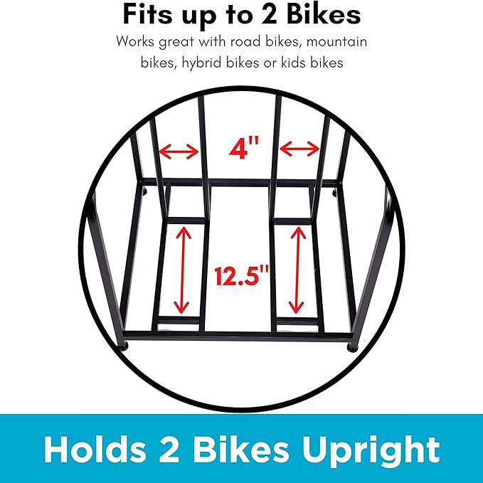 BIRDROCK HOME Bike Rack Garage Storage Floor Stand - Image 7