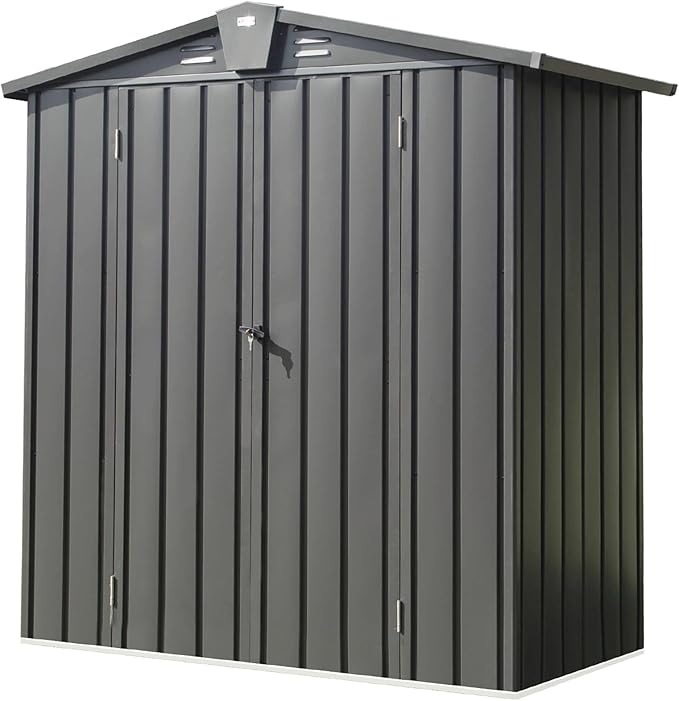 IKERY Galvanized Steel Garden Shed by IKERY