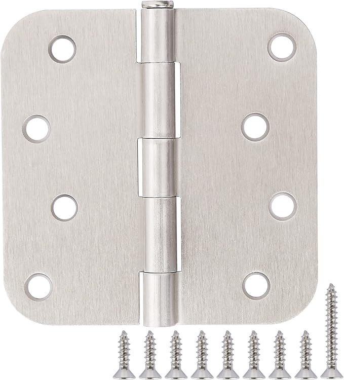 18 Pack 4 Inch Nickel Door Hinges Satin/Brushed Nickel Door Hinges 4 in x 4" by TDCHINGES