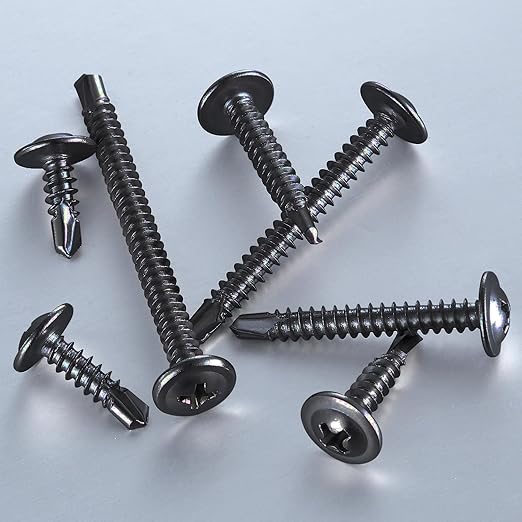 Wensilon #10×5/8” for Sheet Metal Self-Tapping Screws 410 Black Stainless Steel - Image 3
