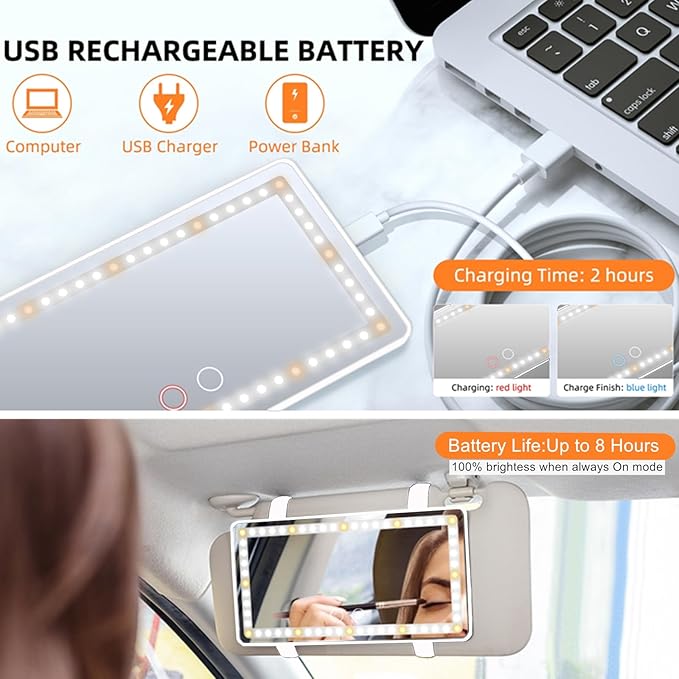 Car Sun Visor Vanity Mirror, - Image 4