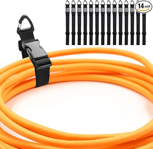 14 Pack 17 Inch Adjustable Extension Cord Holder Organizer by SENONAPO