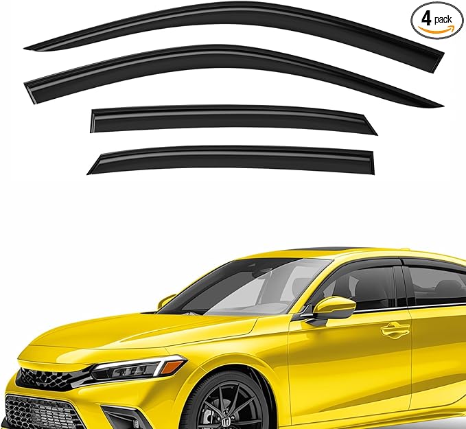 Extra Durable Window Deflectors Tape-On Window Visors Rain Guards Fit by AEROGUYSCustomfitrainguard