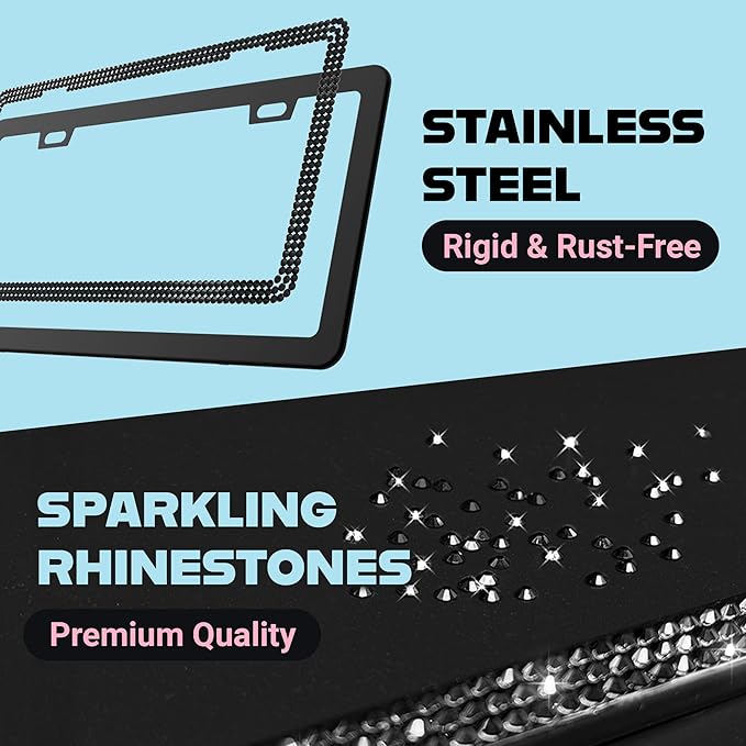 Elegant Bling License Plate Frame - Image 4