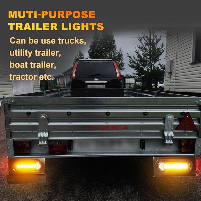 Agrieyes Sequential Turn Signal Trailer Lights, Oval LED Trailer Light - Image 7