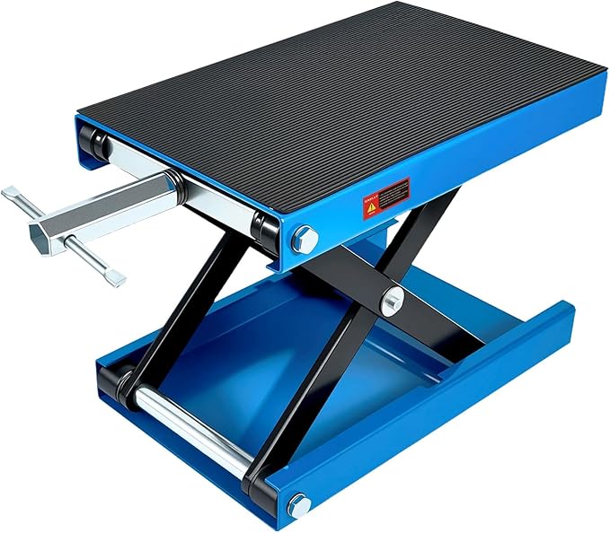 Motorcycle Lift Scissor Jack, 1200 LB Capacity Wide Deck Hoist Stand by GAOLLY
