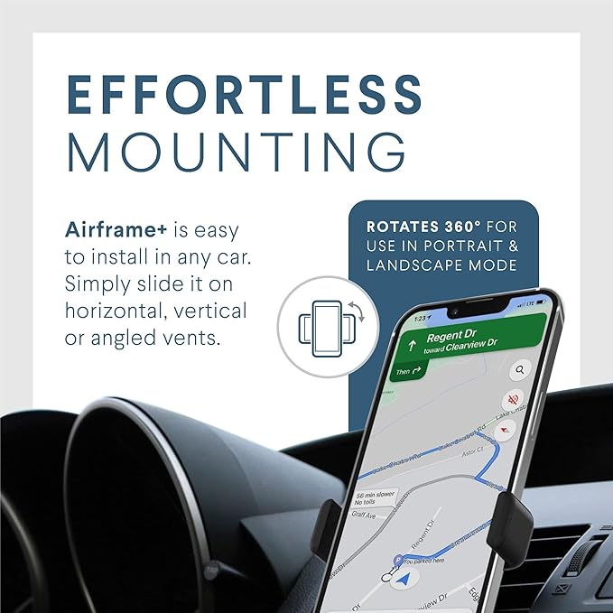 Kenu Airframe+, Air Vent Car Phone Holder Mount, Cell Phone Stand - Image 4