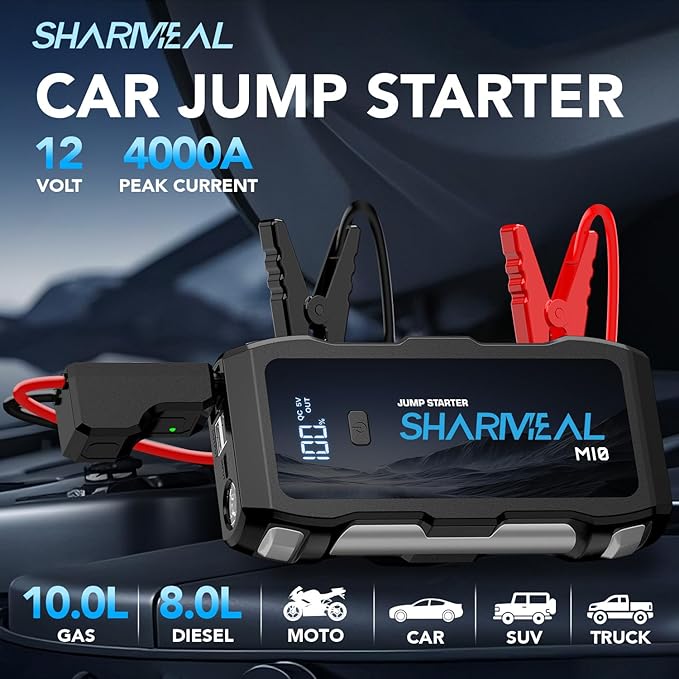Jump Starter 4000A, 12V Car Battery Jump Starter - Image 2
