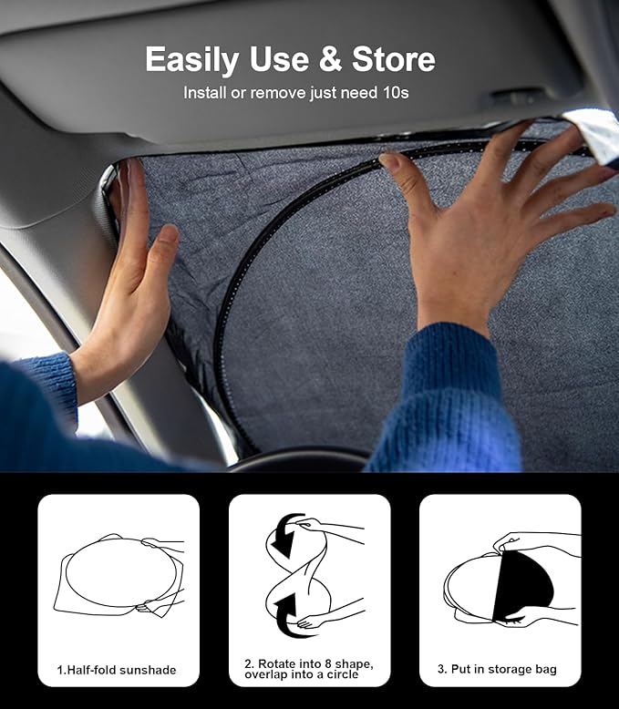 Sunshade Windshield Sun Shade for Kia K5 2021-2026 K900 Stinger Accessories - Image 7