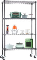 4-Tier Adjustable NSF-Certified Metal Shelf 36L x 14W x 62H Wire Shelving Unit by BestOffice