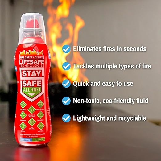 LifeSafe Technologies StaySafe All-in-1 Portable Fire Extinguishing Spray | - Image 2