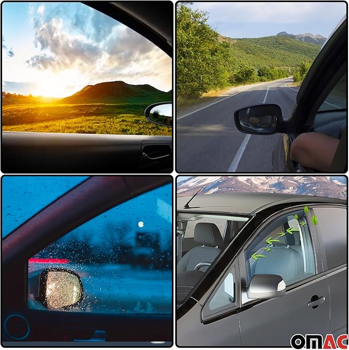 OMAC Window Visor Vent Rain Guard Deflector - Image 4