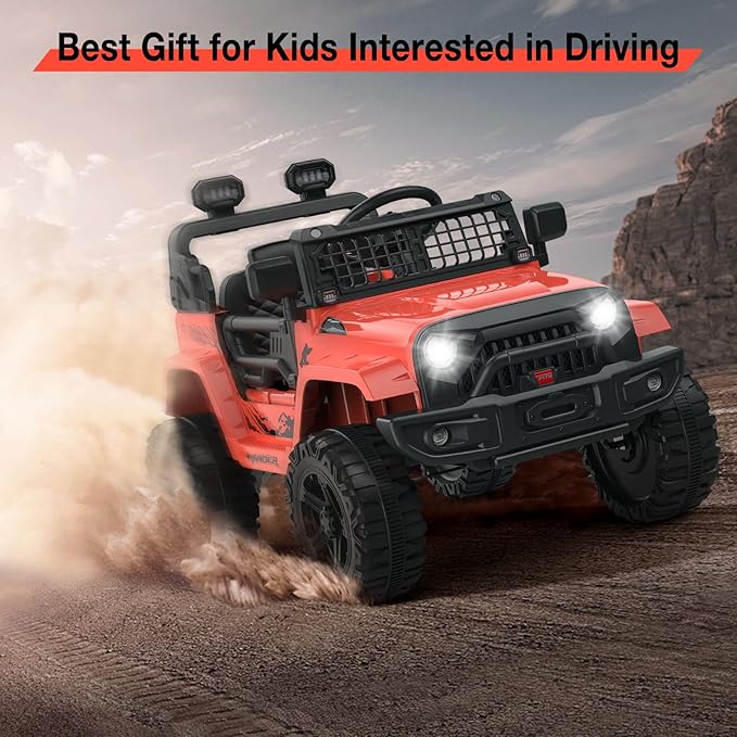 12V Kids Electric Ride On Truck Car w/Parent Remote Control, Spring Suspension - Image 7