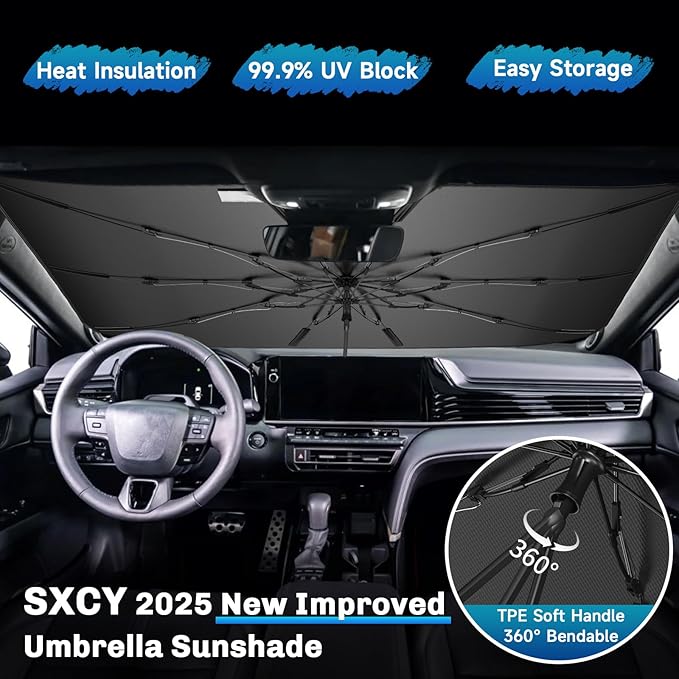 SXCY for 2025 Toyota Camry Windshield Umbrella Sunshade for 2025 Toyota Camry - Image 2