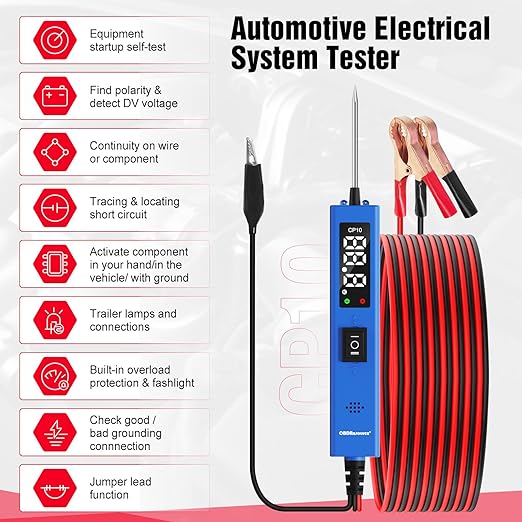 OBDResource Test Light Automotive, Power Circuit Probe Tester, 12V - 24V Car - Image 4