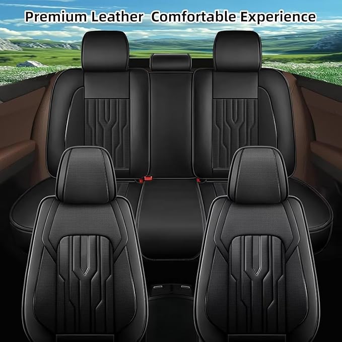 YORKNEIC Fit for Hyundai Kona Seat Covers 2018-2025: Leather Waterproof Car - Image 8