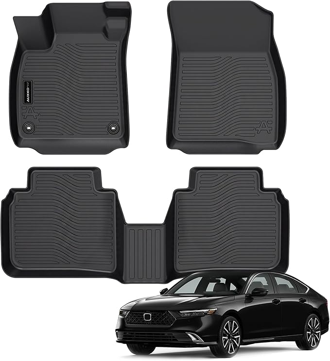 All Weather Floor Mats Fit for Honda Accord 2023 2024 2025 Include Hybrid TPE by AUXKO