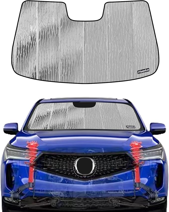 Windshield Sun Shade for Acura RDX 2019-2025, 2-in-1 Reflective Sunshade by Pigenius